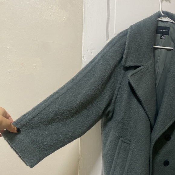 club monaco Double-Breasted Textured Relaxed Coat large - Picture 6 of 9